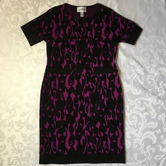 JOSEPH RIBKOFF Knit Sheath Dress, Pink/Black, 10 - Picture 4 of 16